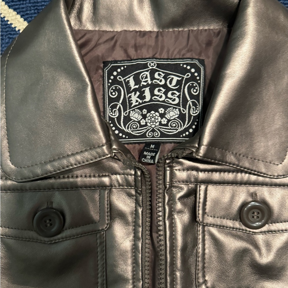 Vintage Metallic Moto Jacket - Picture 3 of 6